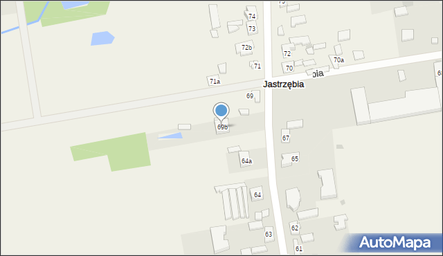 Jastrzębia, Jastrzębia, 69b, mapa Jastrzębia