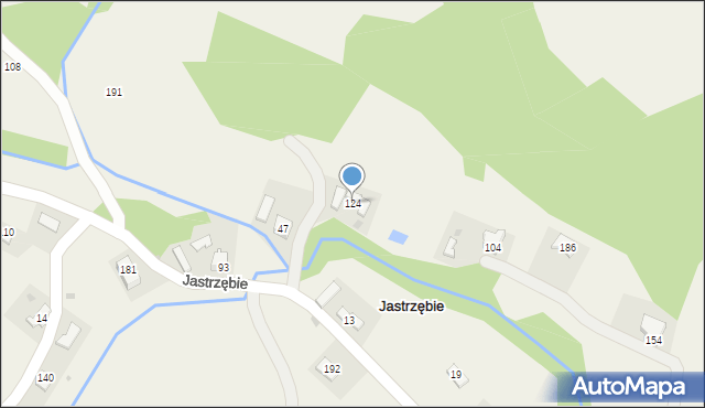 Jastrzębie, Jastrzębie, 124, mapa Jastrzębie