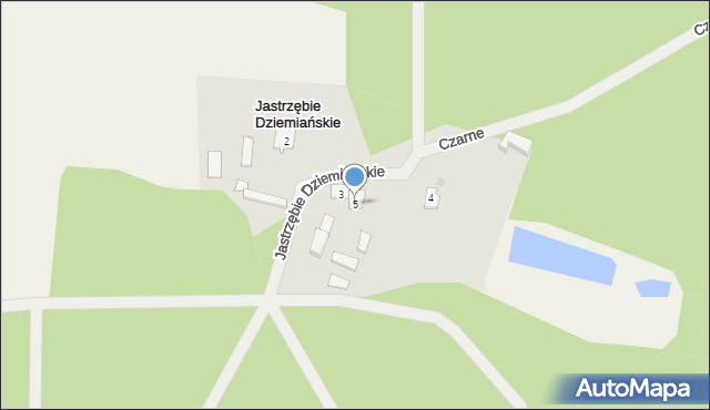 Jastrzębie Dziemiańskie, Jastrzębie Dziemiańskie, 5, mapa Jastrzębie Dziemiańskie