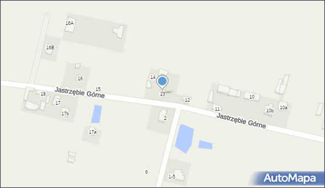 Jastrzębie Górne, Jastrzębie Górne, 13, mapa Jastrzębie Górne
