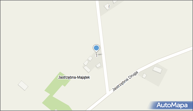 Jastrzębna Druga, Jastrzębna Druga, 1, mapa Jastrzębna Druga