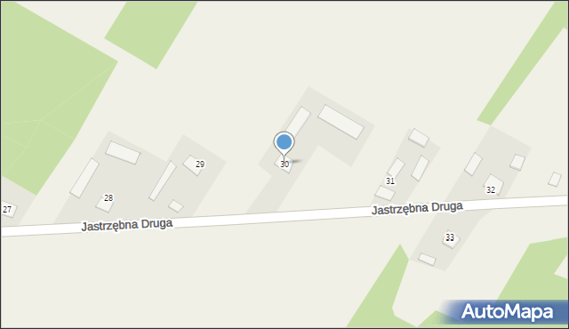 Jastrzębna Druga, Jastrzębna Druga, 30, mapa Jastrzębna Druga