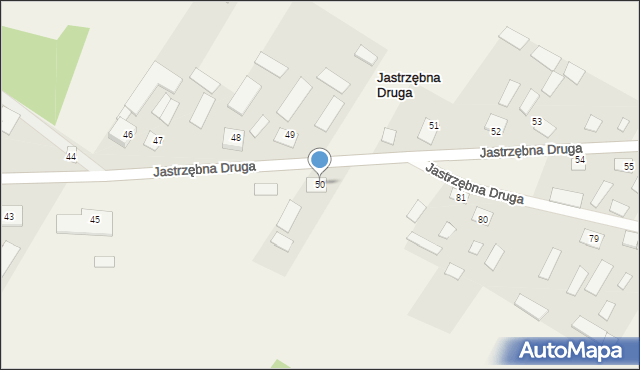 Jastrzębna Druga, Jastrzębna Druga, 50, mapa Jastrzębna Druga