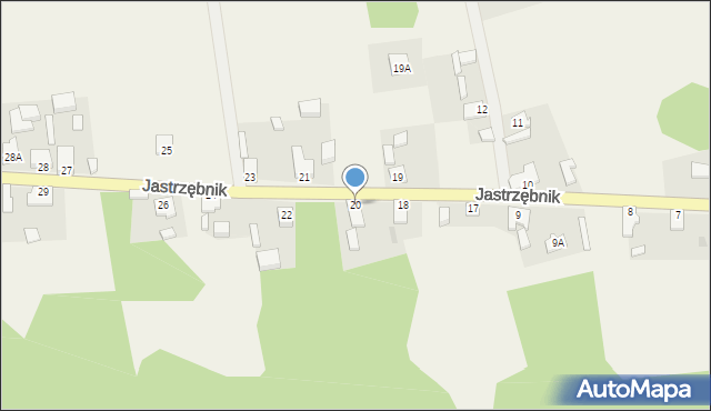 Jastrzębnik, Jastrzębnik, 20, mapa Jastrzębnik