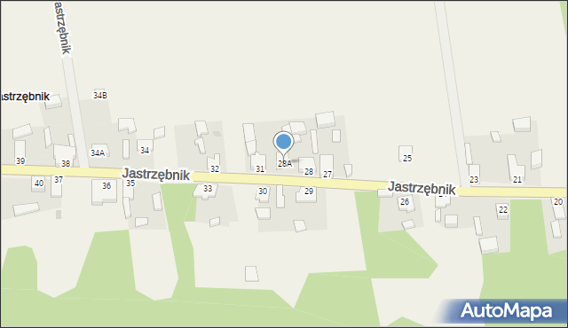 Jastrzębnik, Jastrzębnik, 28A, mapa Jastrzębnik