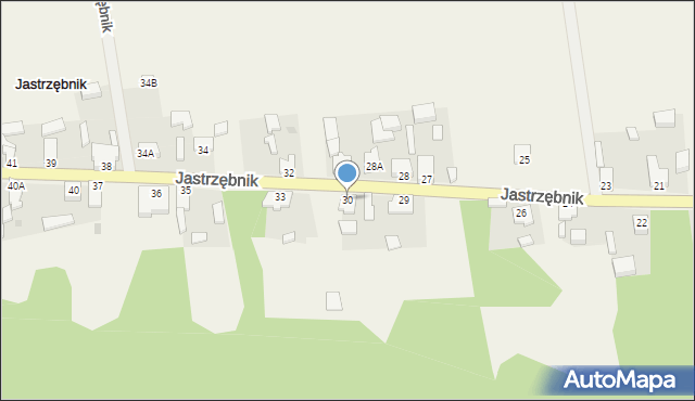 Jastrzębnik, Jastrzębnik, 30, mapa Jastrzębnik