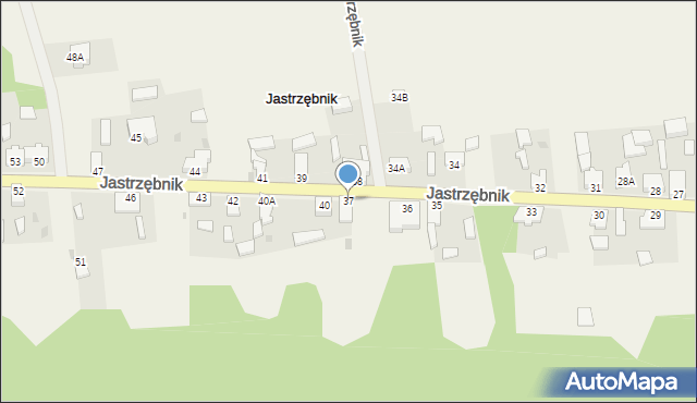 Jastrzębnik, Jastrzębnik, 37, mapa Jastrzębnik