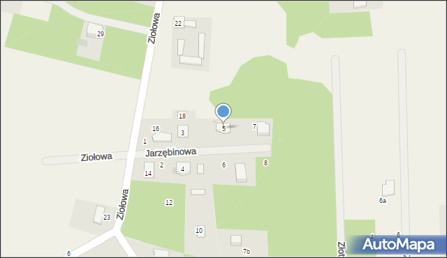 Jastrzębnik, Jarzębinowa, 5, mapa Jastrzębnik