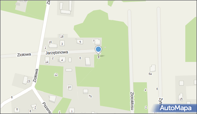 Jastrzębnik, Jarzębinowa, 8, mapa Jastrzębnik