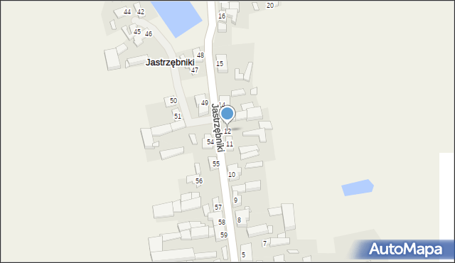 Jastrzębniki, Jastrzębniki, 12, mapa Jastrzębniki