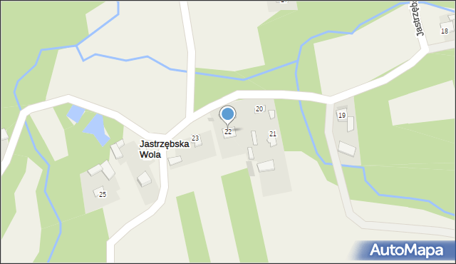 Jastrzębska Wola, Jastrzębska Wola, 22, mapa Jastrzębska Wola