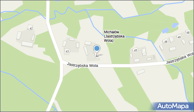 Jastrzębska Wola, Jastrzębska Wola, 44, mapa Jastrzębska Wola