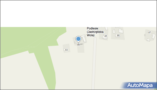 Jastrzębska Wola, Jastrzębska Wola, 84, mapa Jastrzębska Wola