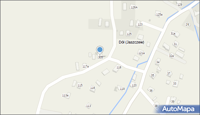 Jaszczew, Jaszczew, 305, mapa Jaszczew