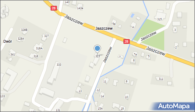 Jaszczew, Jaszczew, 323, mapa Jaszczew