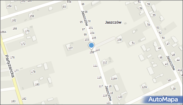 Jaszczów, Jaszczów, 109, mapa Jaszczów