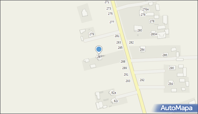 Jaszczów, Jaszczów, 287, mapa Jaszczów