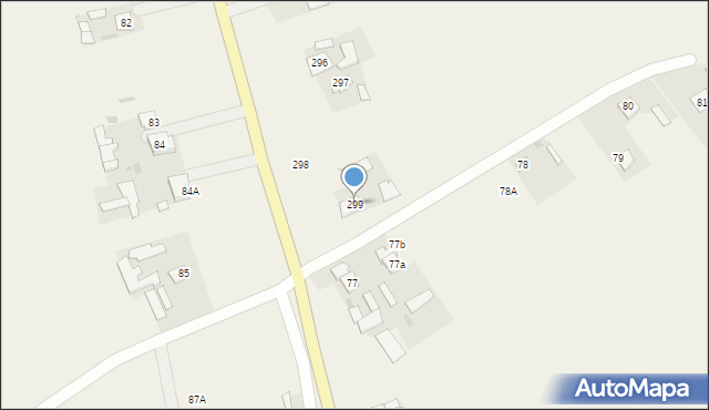 Jaszczów, Jaszczów, 299, mapa Jaszczów