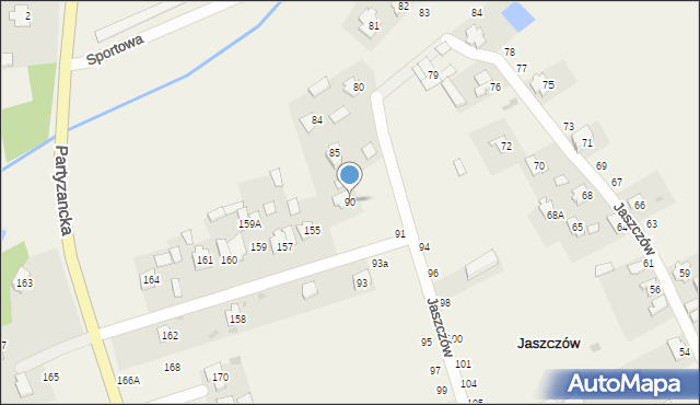 Jaszczów, Jaszczów, 90, mapa Jaszczów