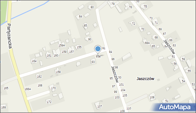 Jaszczów, Jaszczów, 93a, mapa Jaszczów