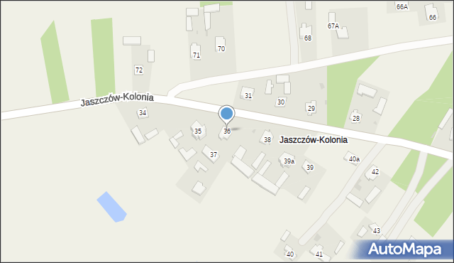 Jaszczów-Kolonia, Jaszczów-Kolonia, 36, mapa Jaszczów-Kolonia