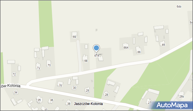 Jaszczów-Kolonia, Jaszczów-Kolonia, 67A, mapa Jaszczów-Kolonia