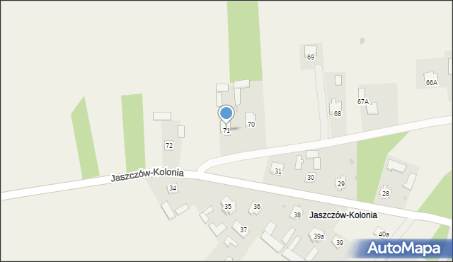 Jaszczów-Kolonia, Jaszczów-Kolonia, 71, mapa Jaszczów-Kolonia