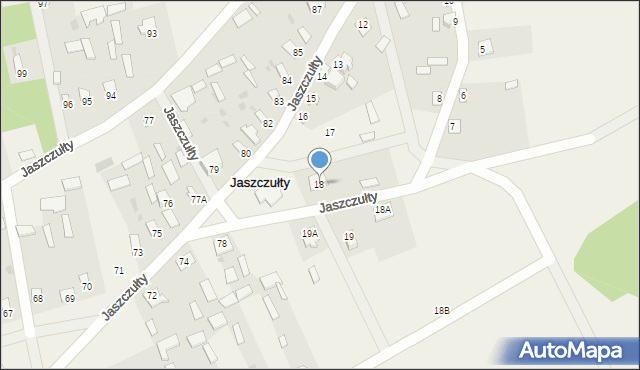 Jaszczułty, Jaszczułty, 18, mapa Jaszczułty