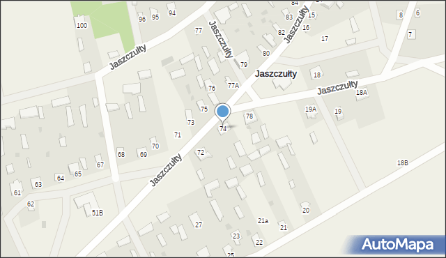 Jaszczułty, Jaszczułty, 74, mapa Jaszczułty