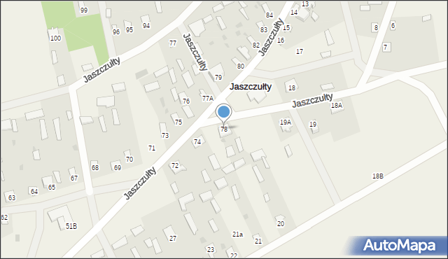 Jaszczułty, Jaszczułty, 78, mapa Jaszczułty