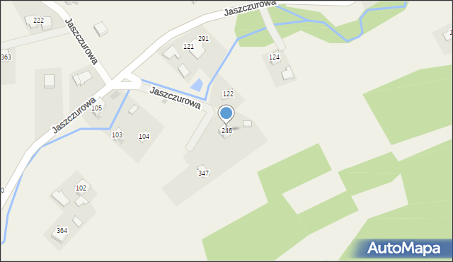 Jaszczurowa, Jaszczurowa, 246, mapa Jaszczurowa