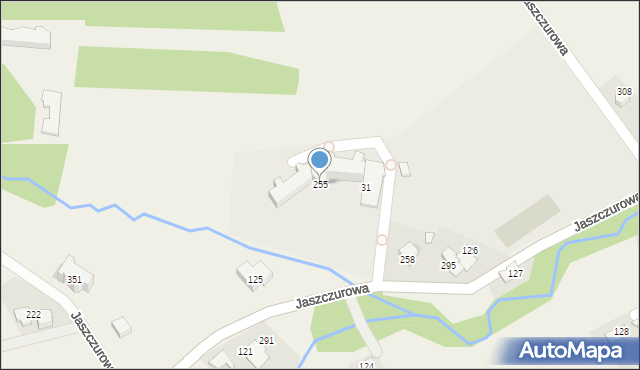 Jaszczurowa, Jaszczurowa, 255, mapa Jaszczurowa