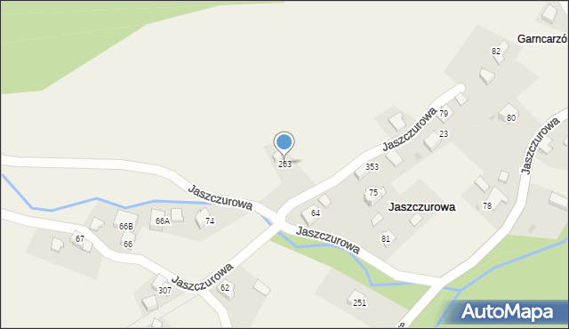 Jaszczurowa, Jaszczurowa, 263, mapa Jaszczurowa