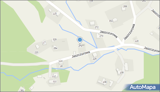 Jaszczurowa, Jaszczurowa, 271, mapa Jaszczurowa