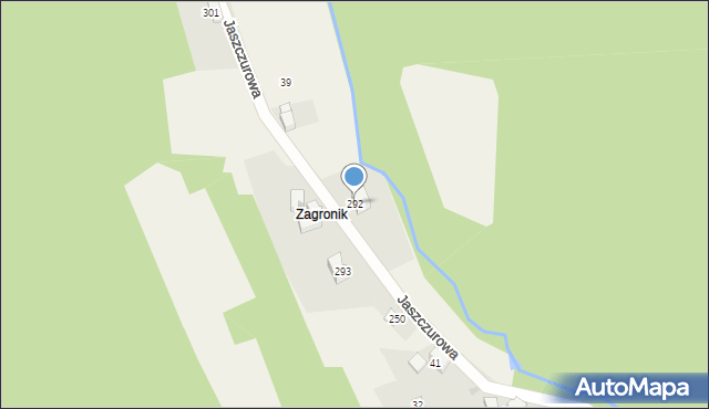 Jaszczurowa, Jaszczurowa, 292, mapa Jaszczurowa