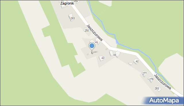 Jaszczurowa, Jaszczurowa, 32, mapa Jaszczurowa