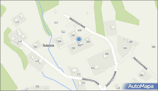 Jaszczurowa, Jaszczurowa, 330, mapa Jaszczurowa