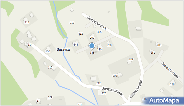 Jaszczurowa, Jaszczurowa, 338, mapa Jaszczurowa