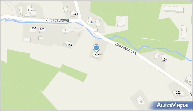 Jaszczurowa, Jaszczurowa, 345, mapa Jaszczurowa