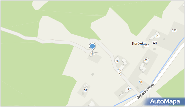 Jaszczurowa, Jaszczurowa, 54, mapa Jaszczurowa