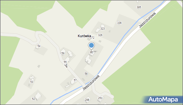 Jaszczurowa, Jaszczurowa, 60, mapa Jaszczurowa