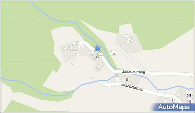 Jaszczurowa, Jaszczurowa, 69, mapa Jaszczurowa