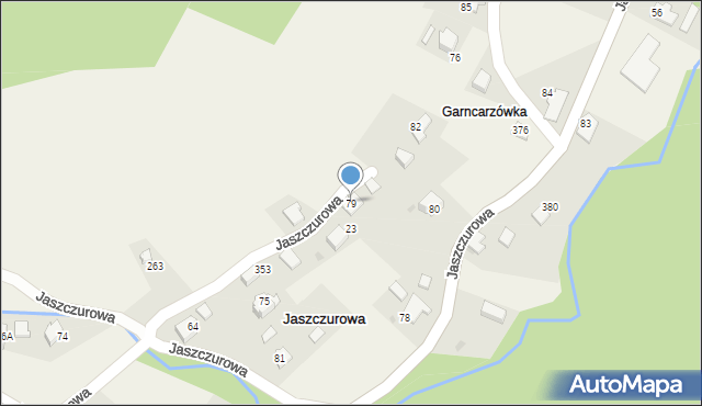 Jaszczurowa, Jaszczurowa, 79, mapa Jaszczurowa