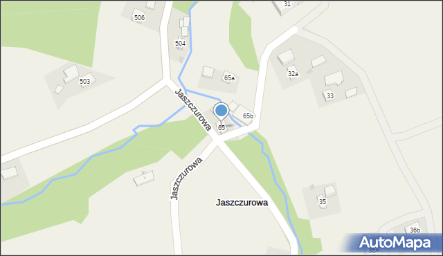 Jaszczurowa, Jaszczurowa, 65, mapa Jaszczurowa