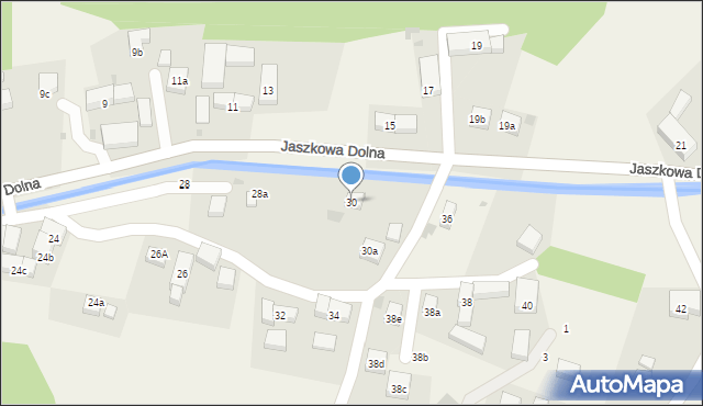 Jaszkowa Dolna, Jaszkowa Dolna, 30, mapa Jaszkowa Dolna