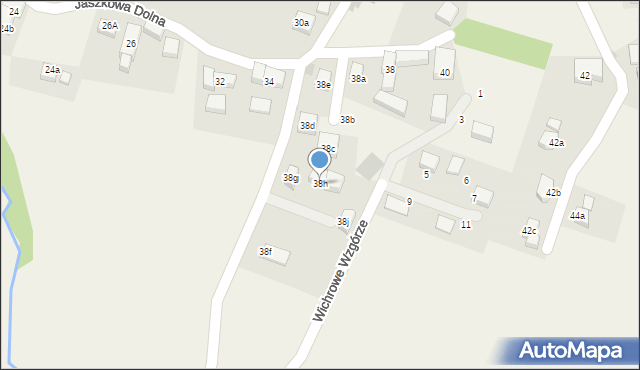 Jaszkowa Dolna, Jaszkowa Dolna, 38h, mapa Jaszkowa Dolna