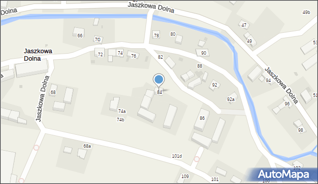 Jaszkowa Dolna, Jaszkowa Dolna, 84, mapa Jaszkowa Dolna