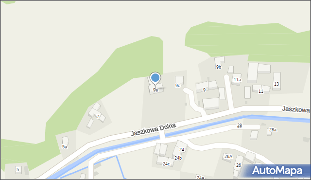 Jaszkowa Dolna, Jaszkowa Dolna, 9a, mapa Jaszkowa Dolna