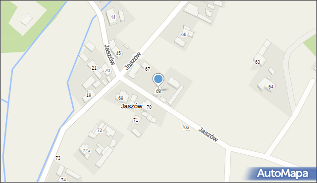 Jaszów, Jaszów, 68, mapa Jaszów