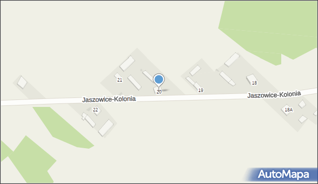 Jaszowice-Kolonia, Jaszowice-Kolonia, 20, mapa Jaszowice-Kolonia